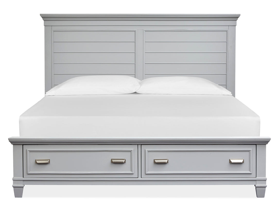 Charleston Harbor Gray California King Grey Panel Storage Bed - B5611-75GY