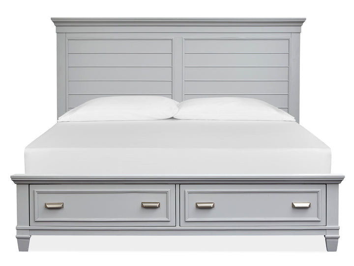 Charleston Harbor Gray California King Grey Panel Storage Bed - B5611-75GY