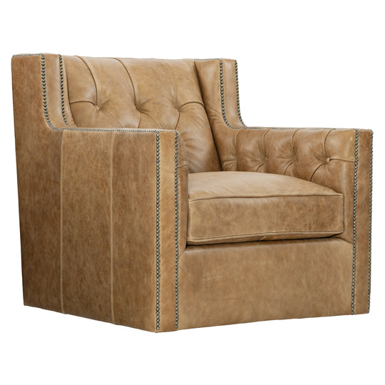 Candace Leather Swivel Chair