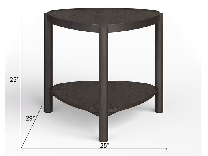 Hadleigh Black Coffee Bean Shaped Accent End Table - T5711-34