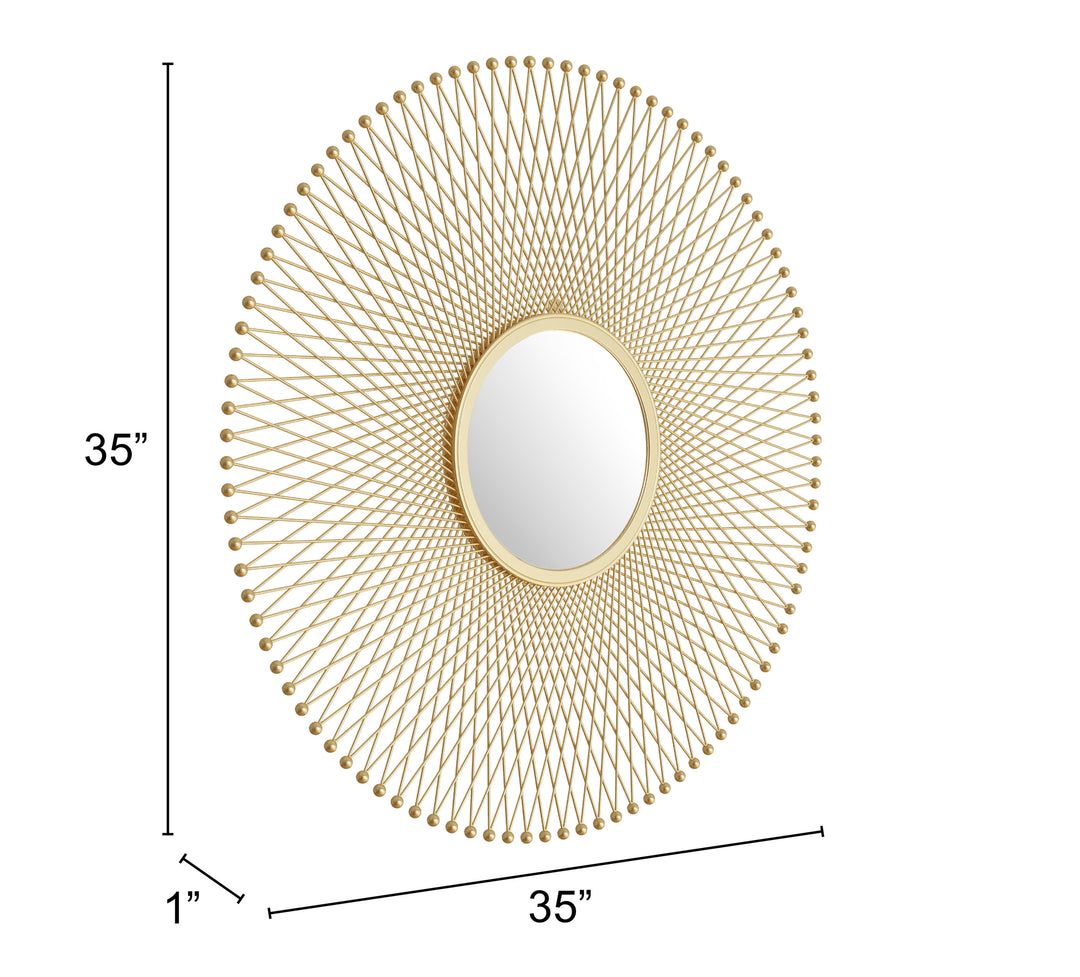 Glow Round Mirror Gold - A12214