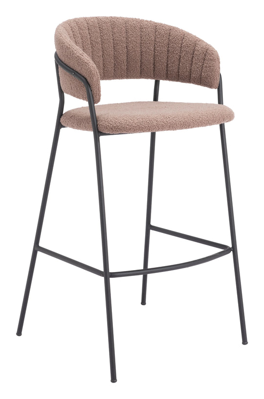 Zuo Josephine Barstool (Set of 2) Brown BAR STOOLS + COUNTER STOOLS