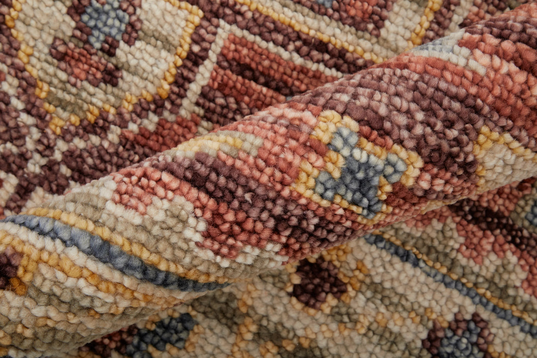 Round/8' x 8' /Rust/Beige