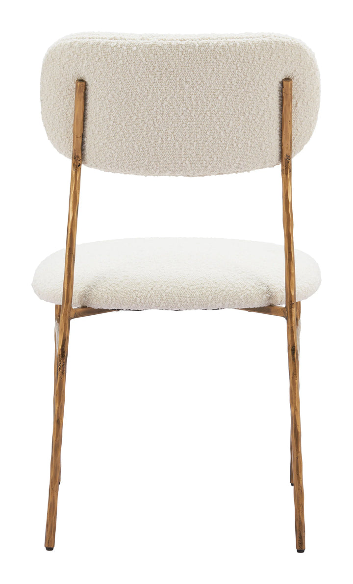 Sydhavnen Dining Chair Cream & Gold - AmericanHomeFurniture