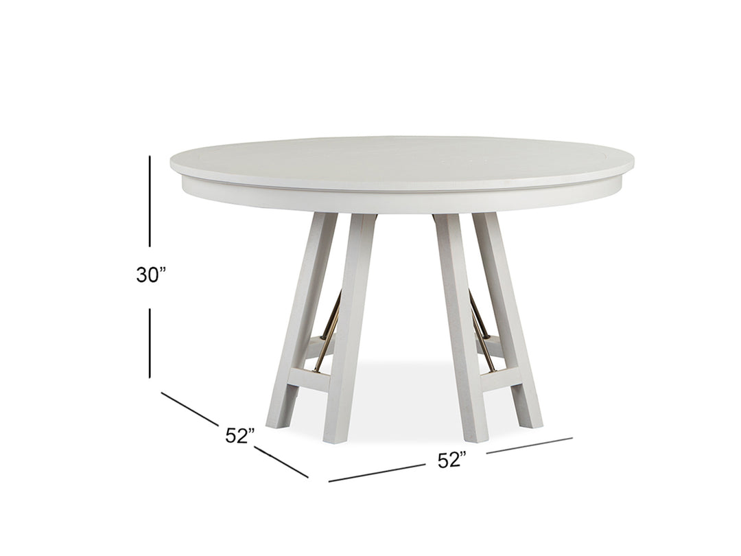 Heron Cove Chalk White And Dovetail Grey 52" Round Dining Table - D4400-27