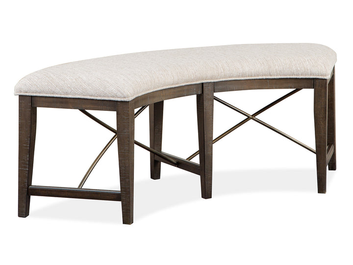 Westley Falls Graphite Curved Bench - D4399-67