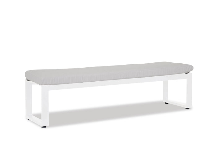 American Home Furniture | Sunset West - Newport Dining Bench in Cast Silver, No Welt