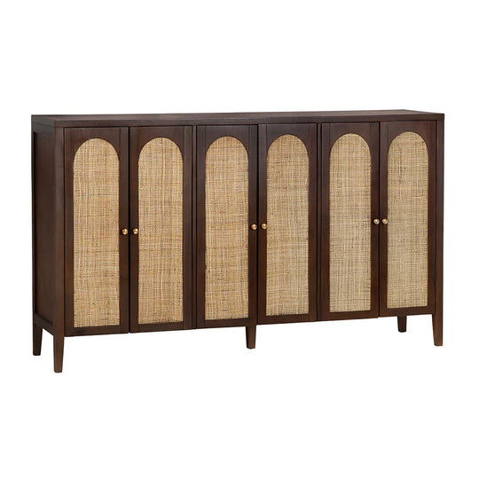 Crestview Collection Acadian Six-Door Cabinet SIDEBOARDS + CREDENZAS