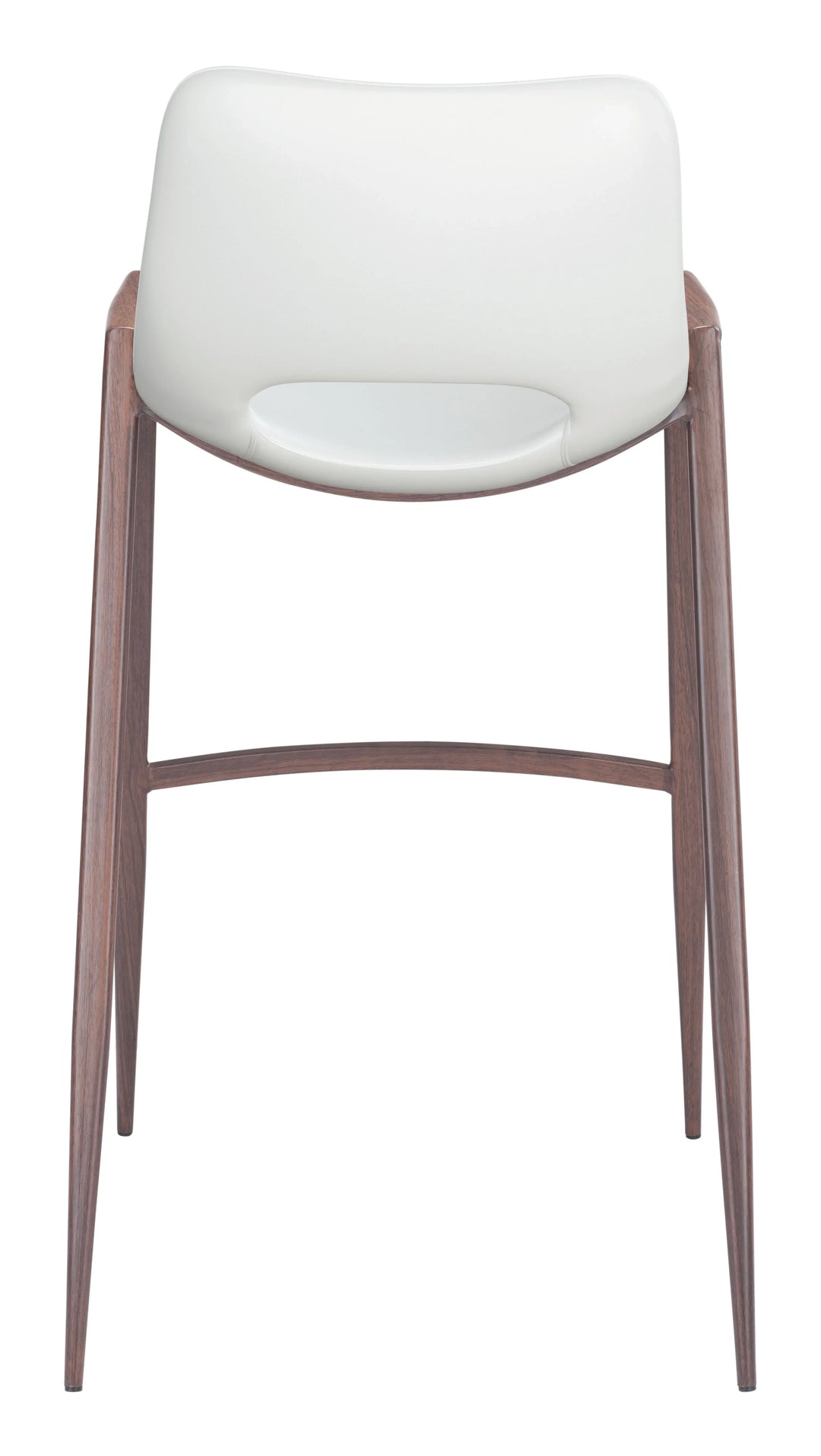 Desi Barstool (Set of 2) White & Walnut - AmericanHomeFurniture