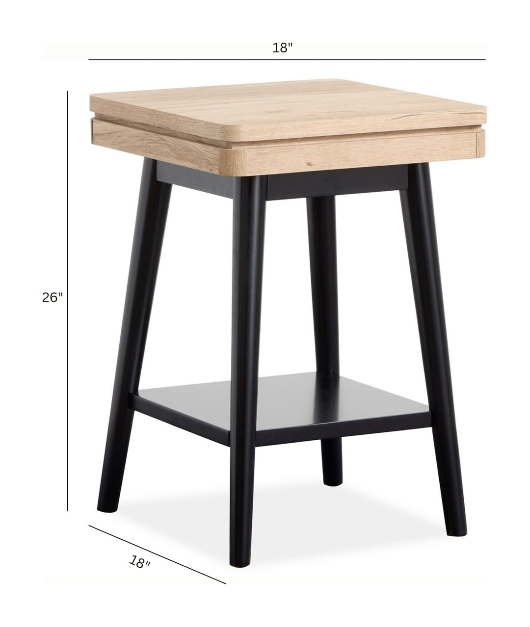 Fletcher Driftwood Square Accent Table - T5864-33