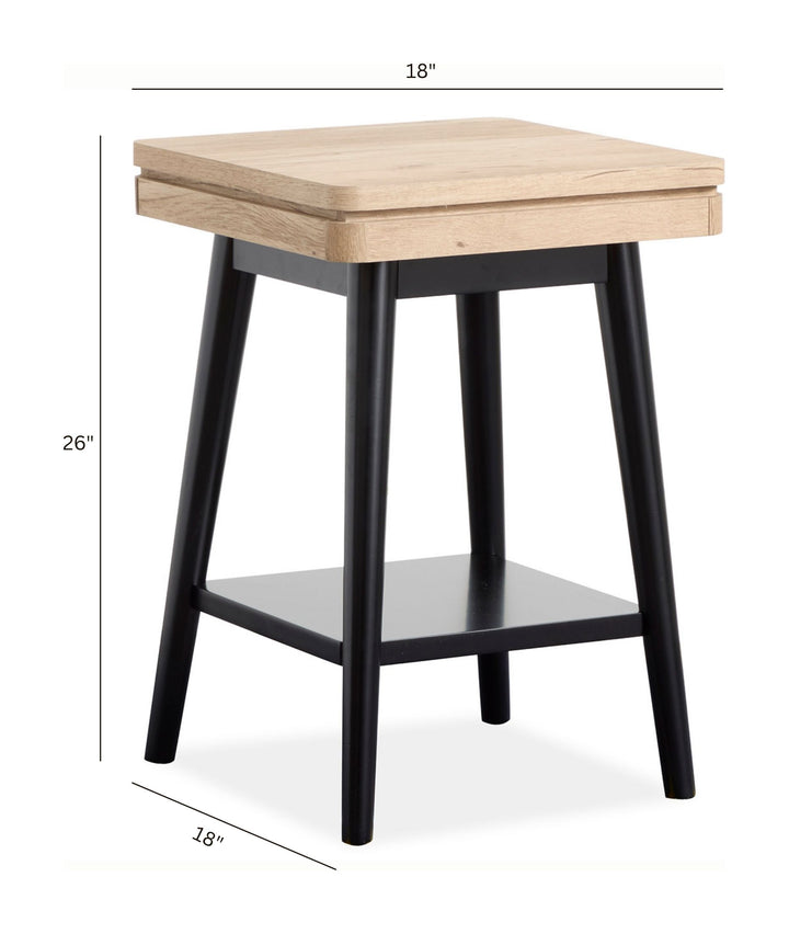 Fletcher Driftwood Square Accent Table - T5864-33