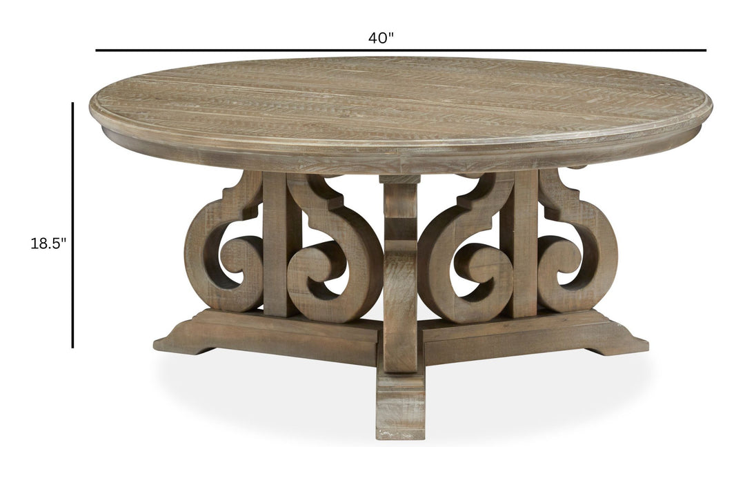 Tinley Park Dove Tail Grey Round Cocktail Table - T4646-45