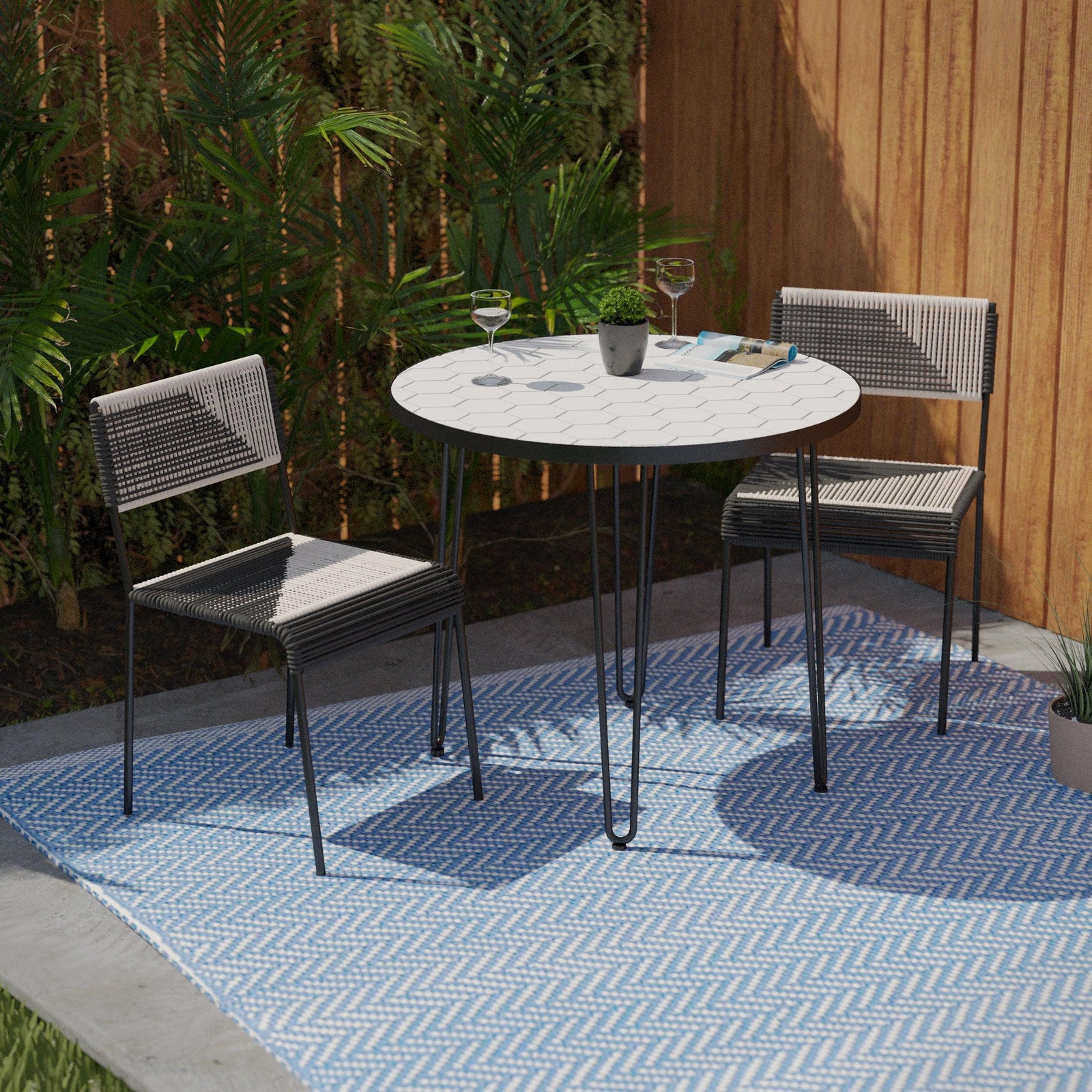 SEI Furniture Watkindale Outdoor Dining Set – 3pc OUTDOOR DINING SETS