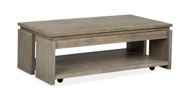 Conrad Stone Harbor Grey Rectangular Lift Top Storage Cocktail Table With Casters - T5865-50