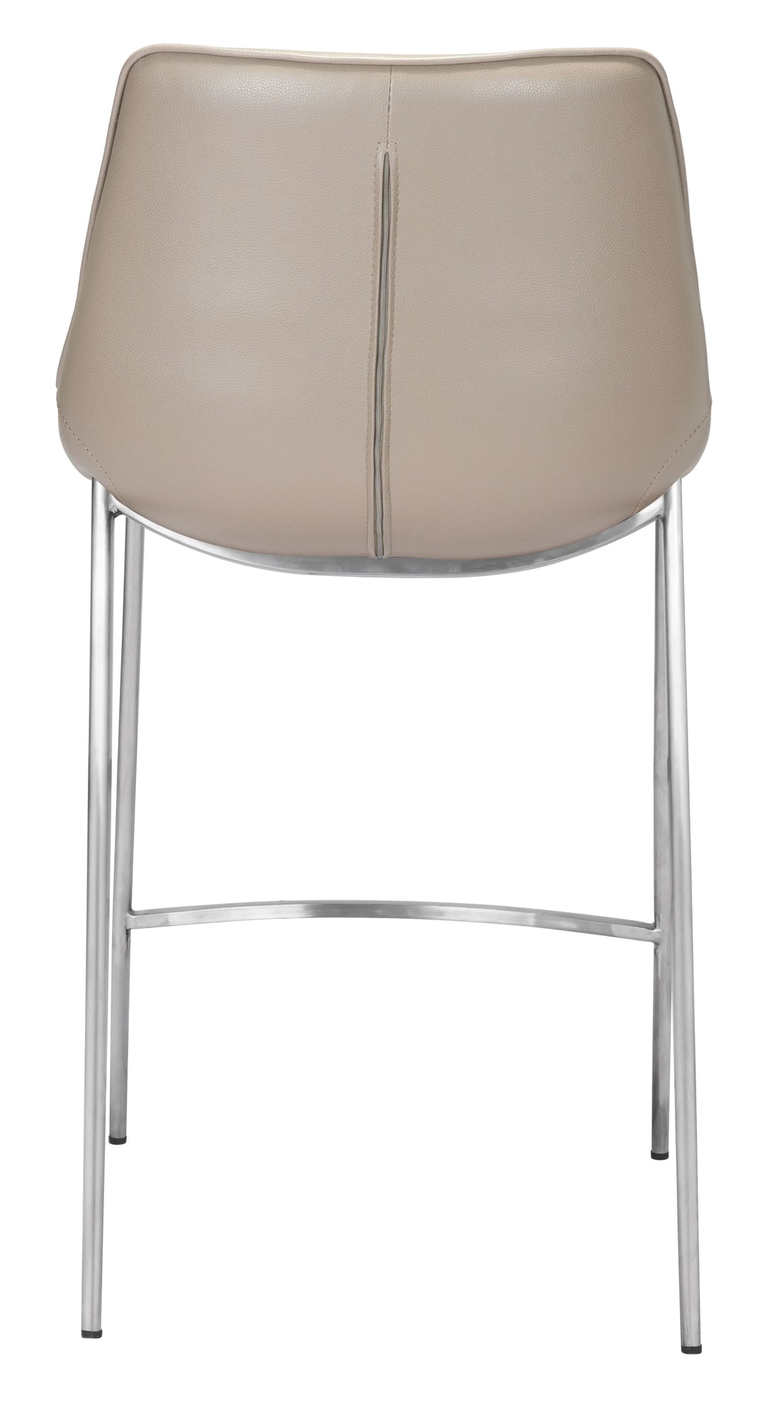 Magnus Counter Stool (Set of 2) Brown & Silver - AmericanHomeFurniture