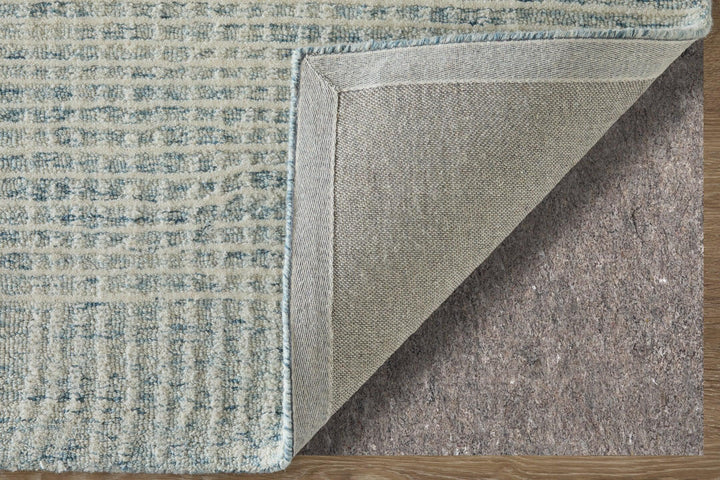 Rectangle/5' x 8'/Blue/Ivory