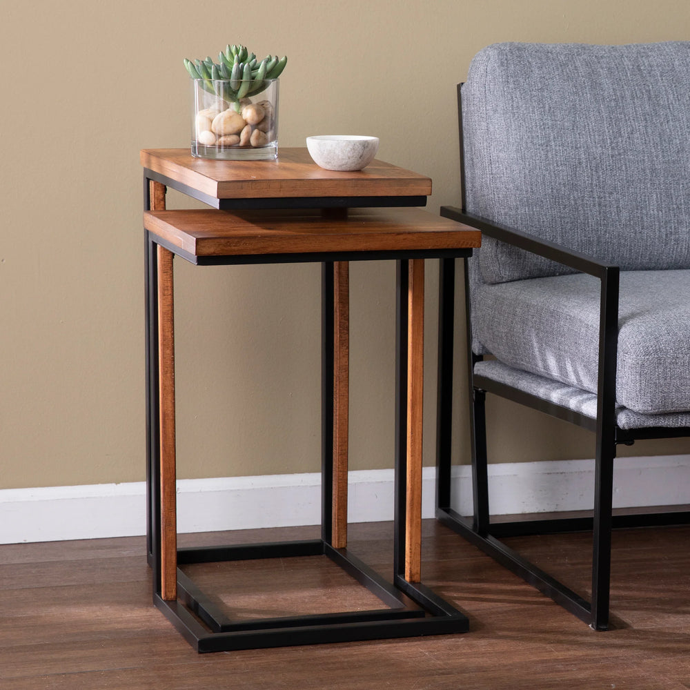 Sabanti Nesting C-Tables – 2pc Set - AmericanHomeFurniture