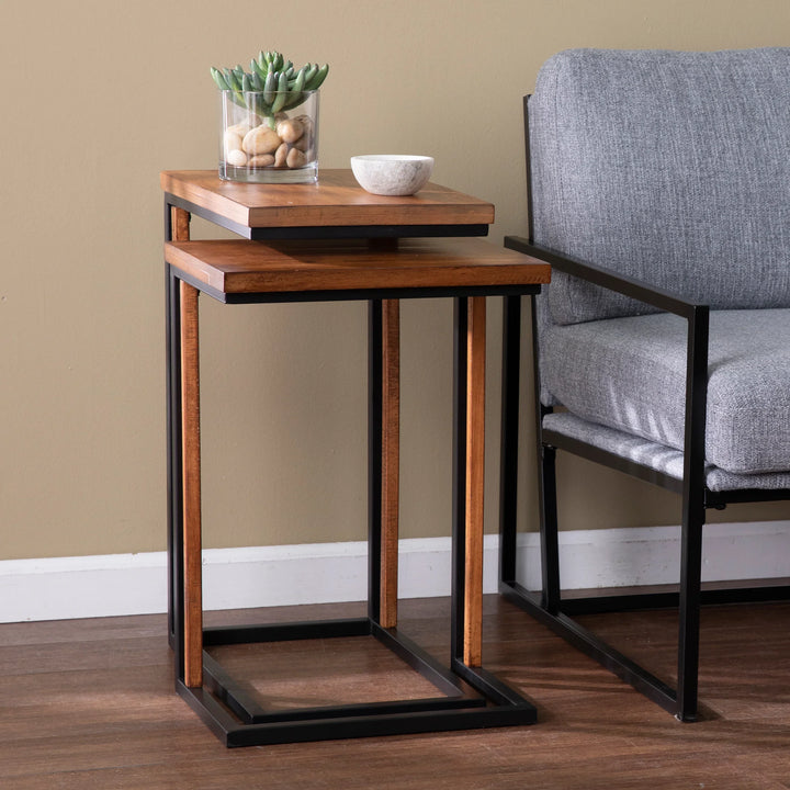 Sabanti Nesting C-Tables – 2pc Set - AmericanHomeFurniture