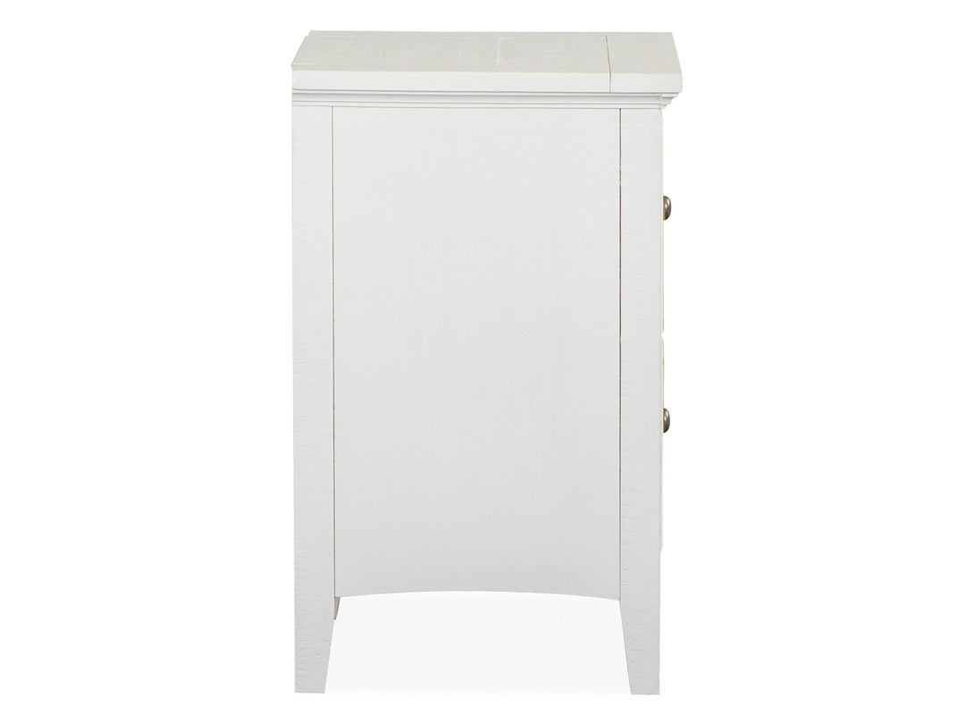 Heron Cove Chalk White And Dovetail Grey Small Drawer Nightstand - B4400-06
