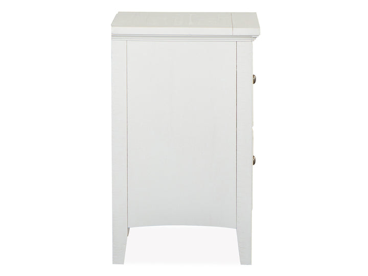 Heron Cove Chalk White And Dovetail Grey Small Drawer Nightstand - B4400-06