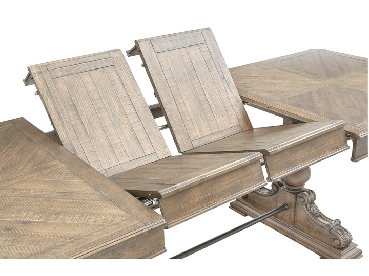 Marisol Fawn Extendable Trestle Dining Table - D5132-21
