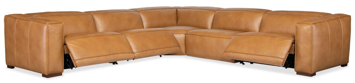 American Home Furniture | Hooker Furniture - Fresco 5 Seat Power Recline Sectional 4-PWR