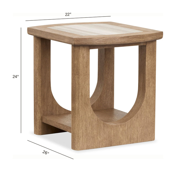 Bradford Riverbed Beige Rectangular End Table - T5950-03