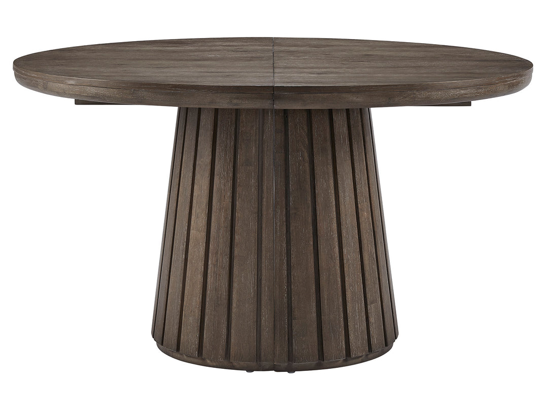 Kavanaugh Weathered Kona Brown Extendable Round Dining Table - D5612-24