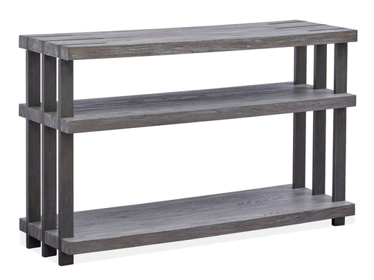 Eldridge Weathered Gravel And Satin Bronze Rectangular Sofa Table - T4917-73