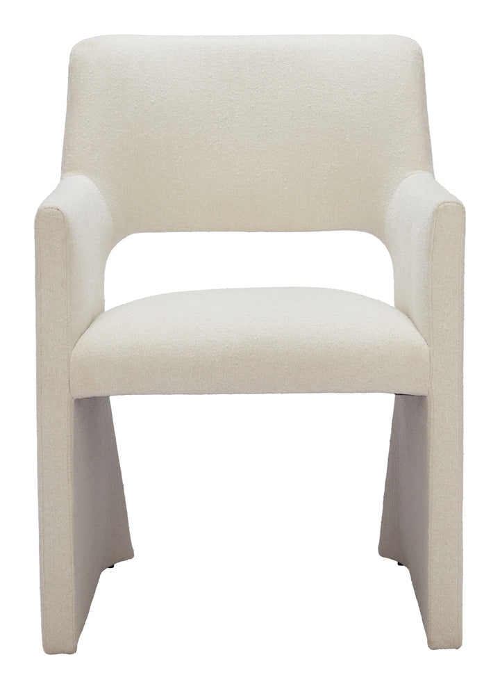 Minet Dining Chair Linen White - AmericanHomeFurniture