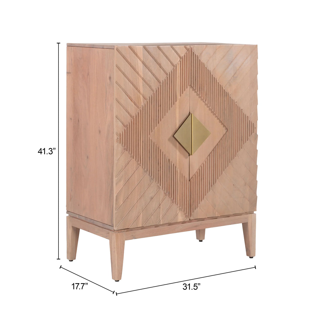 Hira Cabinet Natural - AmericanHomeFurniture