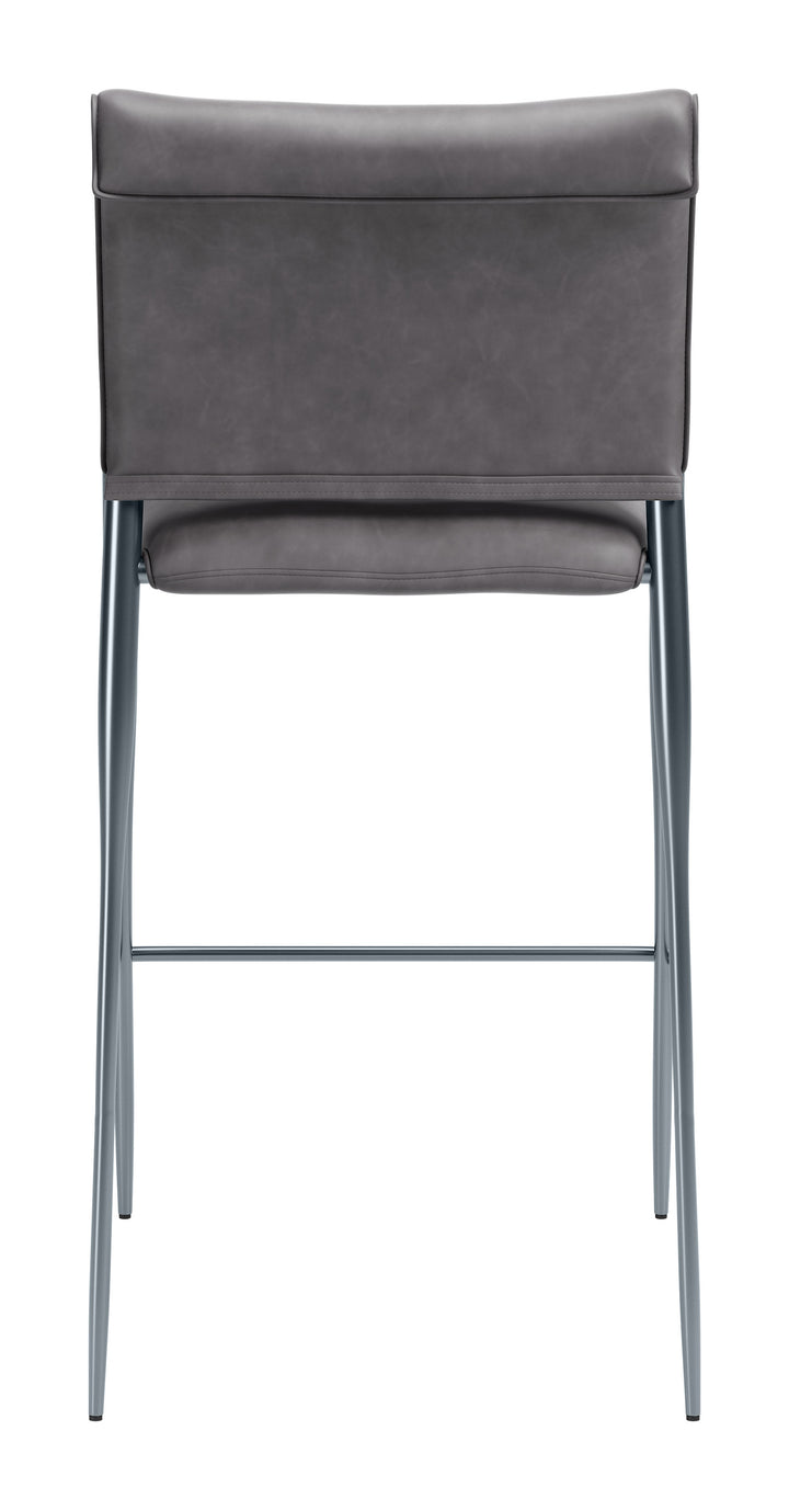 Freesia Barstool (Set of 2) Charcoal Gray