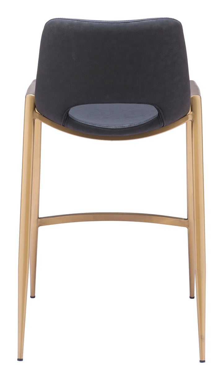Desi Counter Stool (Set of 2) Black & Gold - AmericanHomeFurniture