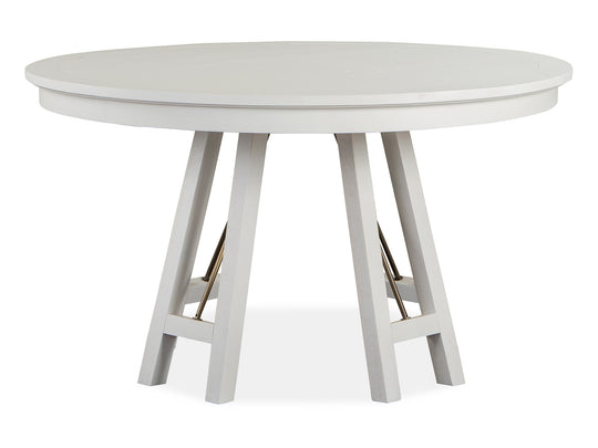 Heron Cove Chalk White And Dovetail Grey 52" Round Dining Table - D4400-27