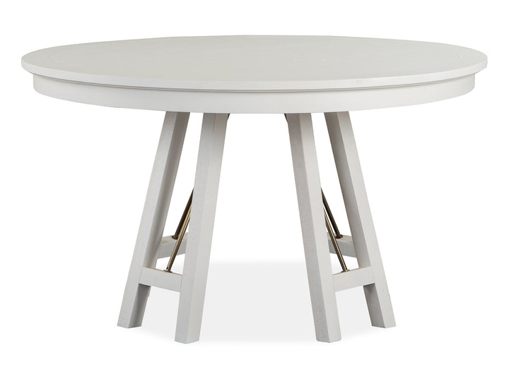 Heron Cove Chalk White And Dovetail Grey 52" Round Dining Table - D4400-27