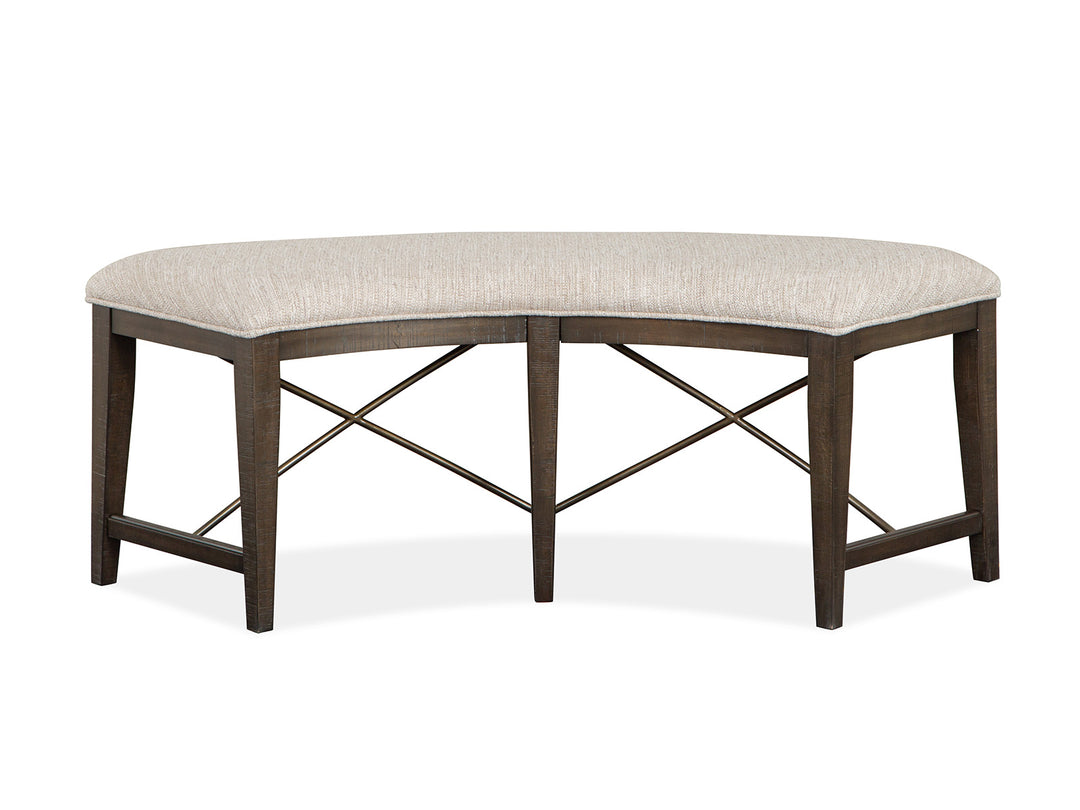 Westley Falls Graphite Curved Bench - D4399-67