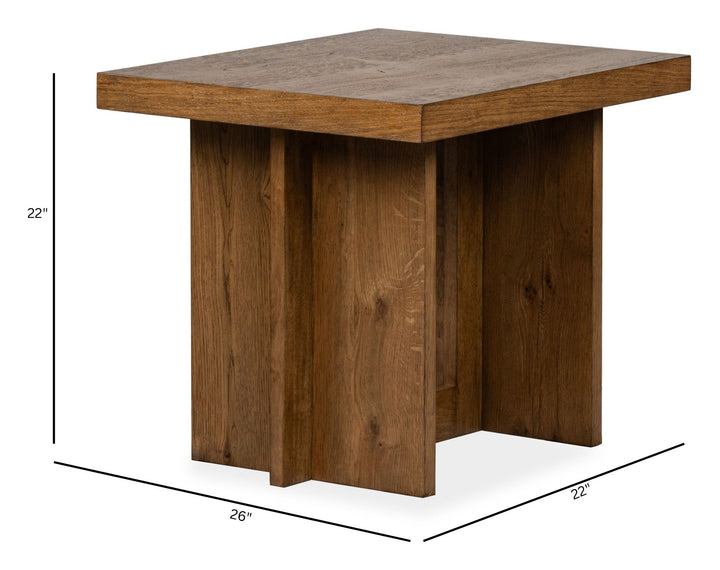 Marcel Brown Rectangular End Table - T6378-02