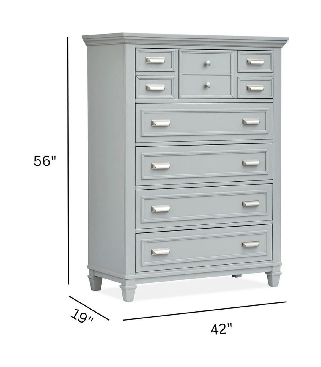 Charleston Harbor Gray Grey Drawer Chest - B5611-10GY