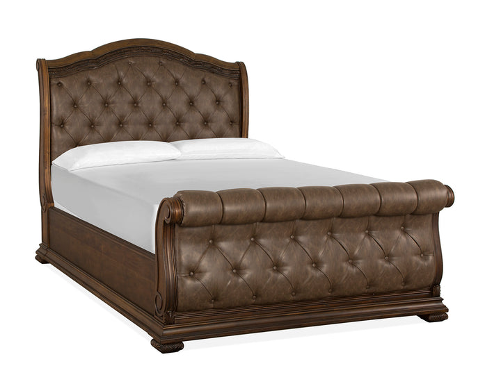 Durango Willadeene Brown Queen Upholstered Sleigh Bed - B5133-52