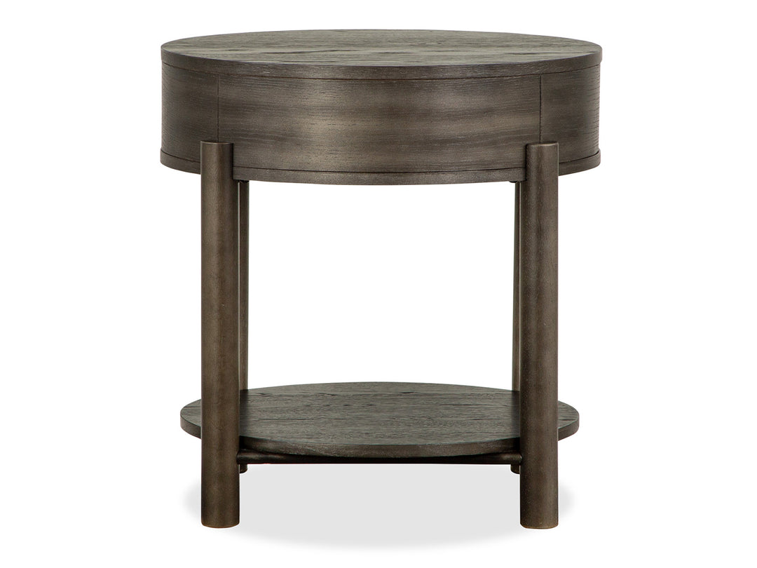Hadleigh Black Coffee Bean Round End Table - T5711-05