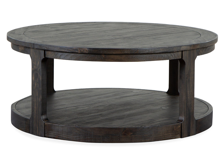 Boswell Peppercorn Round Cocktail Table With Casters - T5263-45