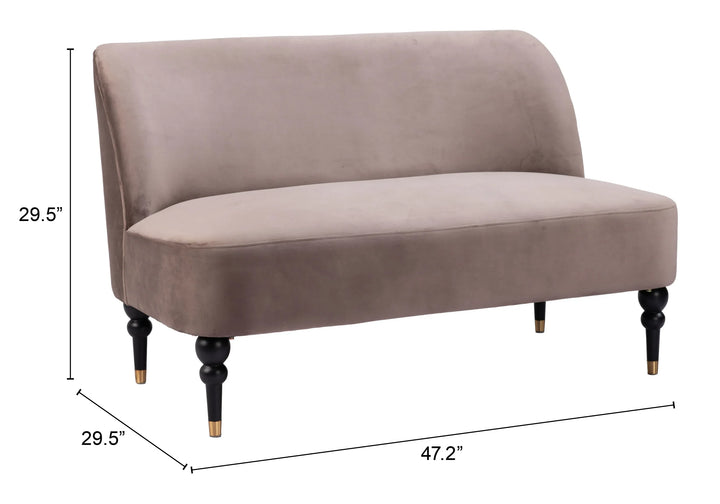 Bintulu Loveseat Taupe - AmericanHomeFurniture