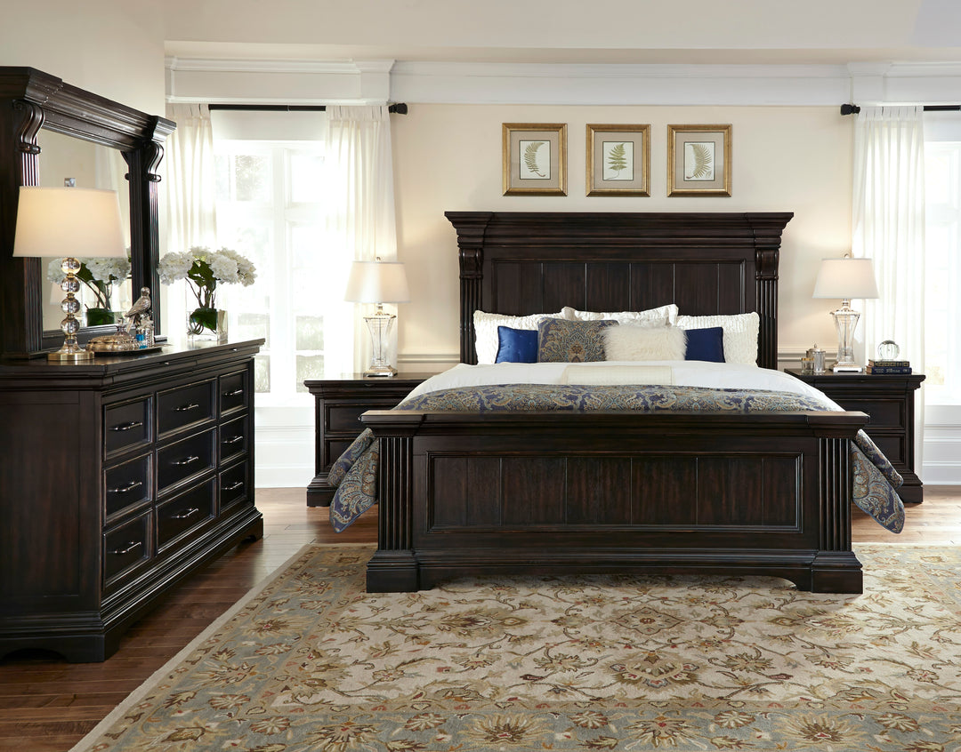 Caldwell Smoked Molasses California King Panel Bed - P012-BR-K5