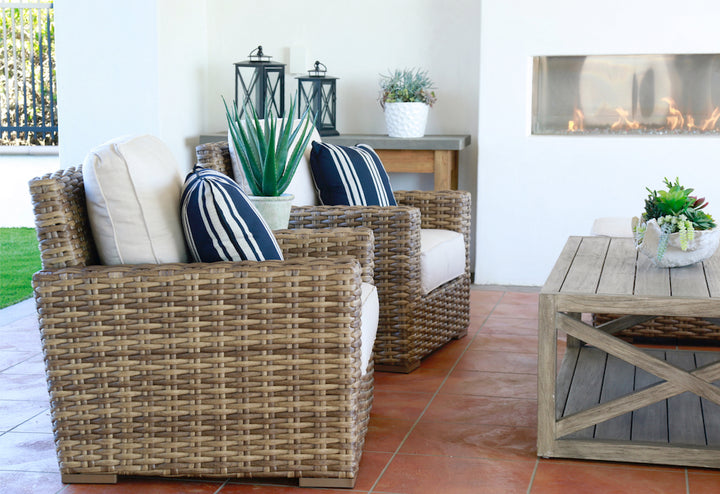 Havana Club Chair in Canvas Skyline w/ Self Welt