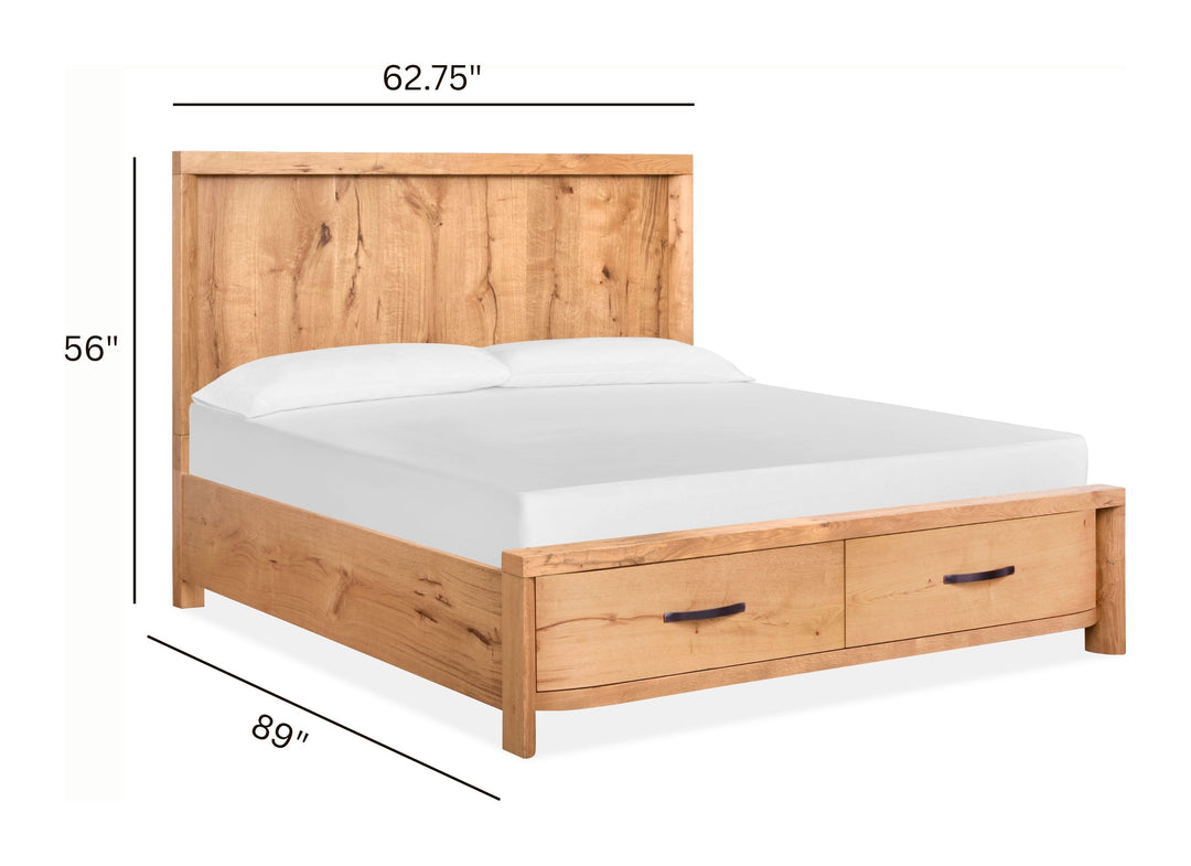 Laramie Honey Wheat Queen Panel Storage Bed - B6433-54A