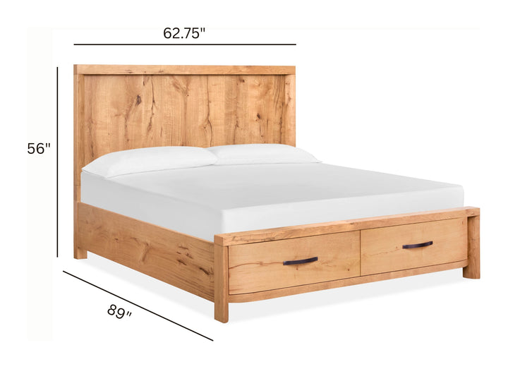 Laramie Honey Wheat Queen Panel Storage Bed - B6433-54A