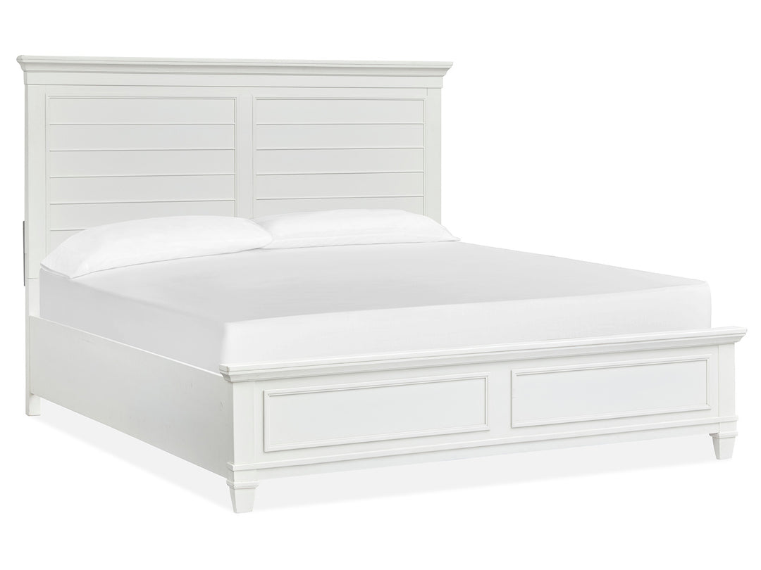 Charleston White Dove California King White Panel Bed - B5611-74WH