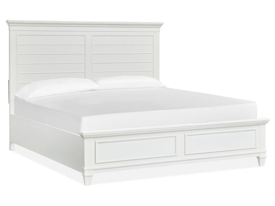 Charleston White Dove California King White Panel Bed - B5611-74WH