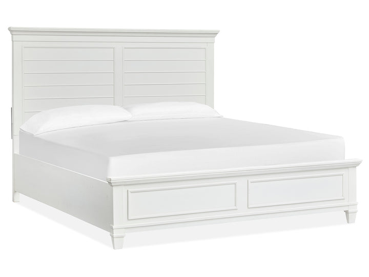 Charleston White Dove California King White Panel Bed - B5611-74WH