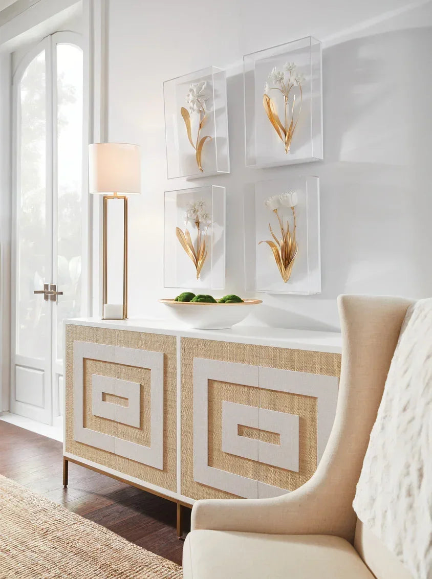 Chelsea House Porcelain Flowers D WALL ACCENTS